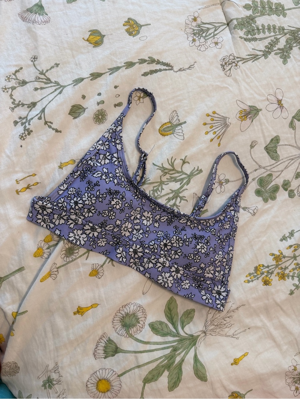 SHEIN Lavender Floral Bikini Top
